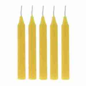 Chime Candles - Yellow - 4 x 0.5 inch unscented