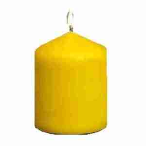 Yellow Pillar Candle