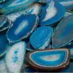 Blue Lace Agate Crystal Slices