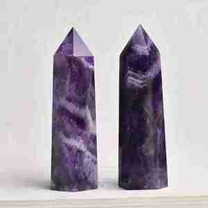 Amethyst Crystal Pillar Obelisk Tower Point Wand