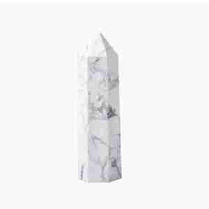 Howlite Crystal Pillar Tower Obelisk Point Wand