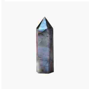Labradorite, aka Grey Moonstone Crystal Pillar Tower Obelisk Point Wand