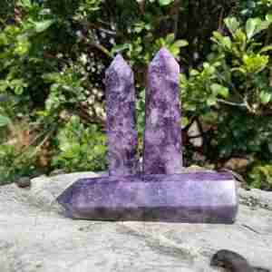 Lepidolite Crystal Pillar Tower Obelisk Point Wand