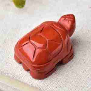 Red Jasper Turtle Crystal Sculpture Totem Statue