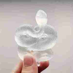 Selenite Snake / Serpent Crystal Sculpture Statue