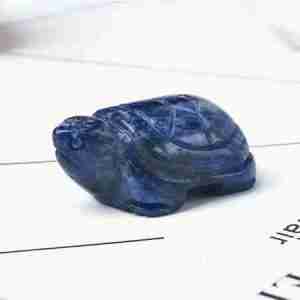Sodalite Turtle Crystal Sculpture Totem Statue