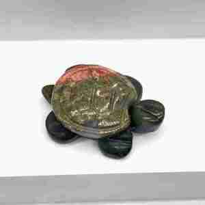 Unakite Turtle Crystal Sculpture Totem Statue