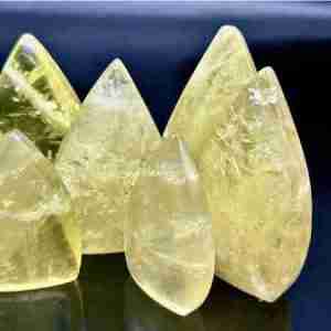 Citrine Crystal Spire Flame Stone Decor