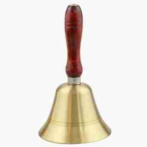Copper Altar Bell with Wooden Handle