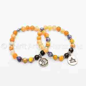 Air Elemental East Watchtower Crystal Gemstone Charm Bracelet