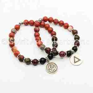 Fire Element South Watchtower Red Crystal Charm Bracelet