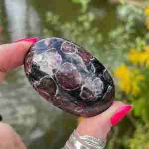 Garnet Crystal Palm Worry Stone