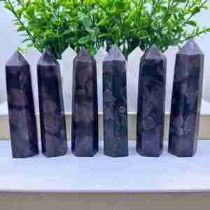Garnet Crystal Pillar Tower Obelisk Point Wand
