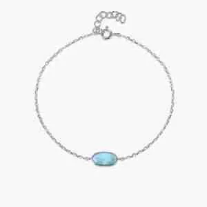 Larimar & .925 Sterling Silver Bracelet