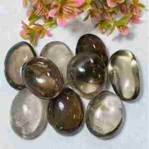 Smoky Quartz Crystal Palm Worry Stone