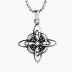 Witch Knot Stainless Steel Pendant Necklace