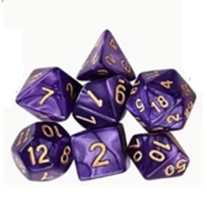 Polyhedral Dice, Purple Pearl