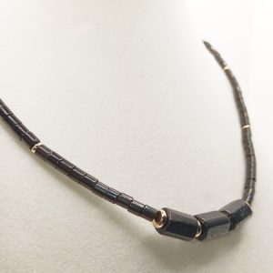 Tourmaline and Obsidian Crystal Necklace