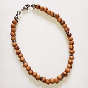 Olive Wood Ankle Bracelet